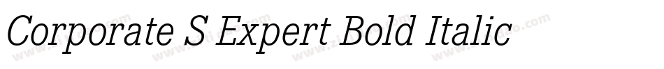 Corporate S Expert Bold Italic OsF字体转换